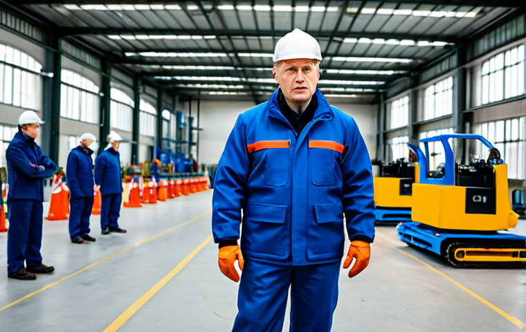**
"A safety manager leading a training session for workers in a factory setting, demonstrating proper use of safety equipment, fully clothed, appropriate attire, safe for work, perfect anatomy, natural proportions, professional, well-lit, clear demonstration, Russian factory environment, serious but encouraging tone."
**