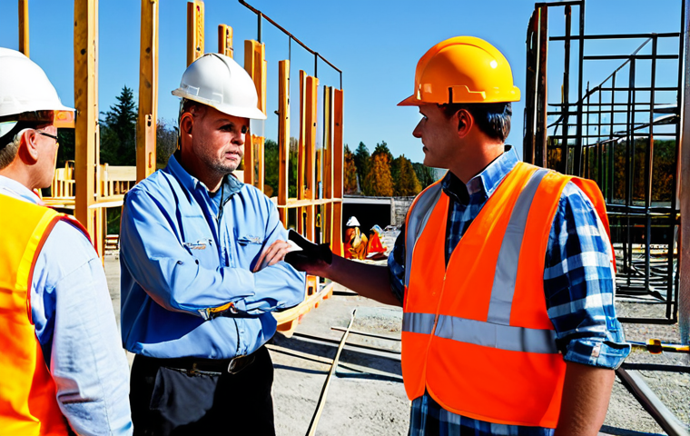 산업재해 예방을 위한 안전 문화 조성 - Safety Training**

"A group of construction workers attentively participating in a safety training s...