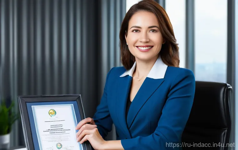 산업재해분석 자격증 취득 가이드 - **Prompt 1: A Dedicated Safety Professional in Action**
    A focused female safety specialist, in h...